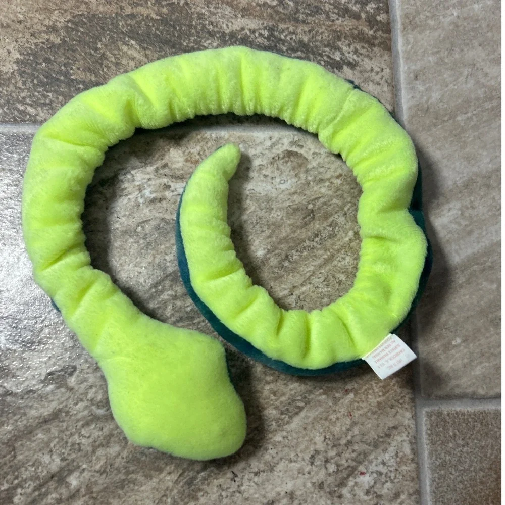Ty Beanie Babies Hissy the Snake 1997 Vintage Plush Teal Lime Green 19 inch